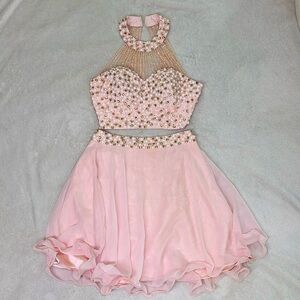 Dearta Beaded Corset Top and Skirt Set